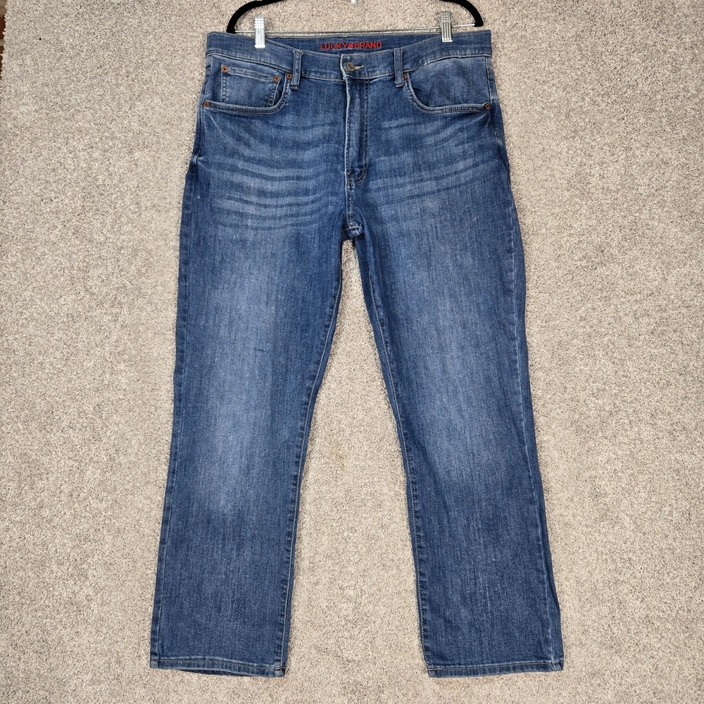 Lucky Brand 223 jeans mens 36x30 Straight Leg Blue stretch denim